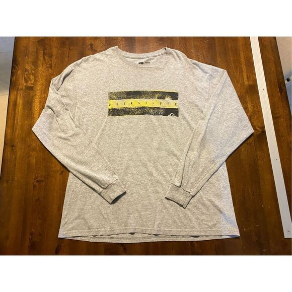 Quiksilver Other - Quiksilver Shirt Mens Extra Large Gray Surfing Surfer Long Sleeve